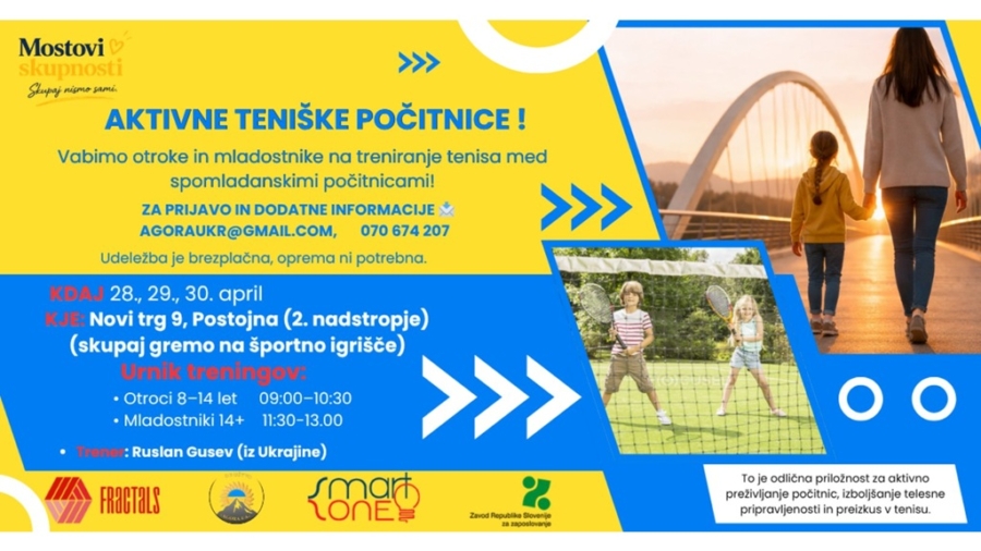 Aktivne teniške počitnice v Postojni!