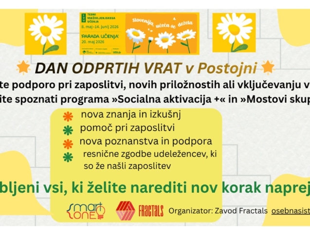 DAN ODPRTIH VRAT – Zavod Fractals in Smart Zone